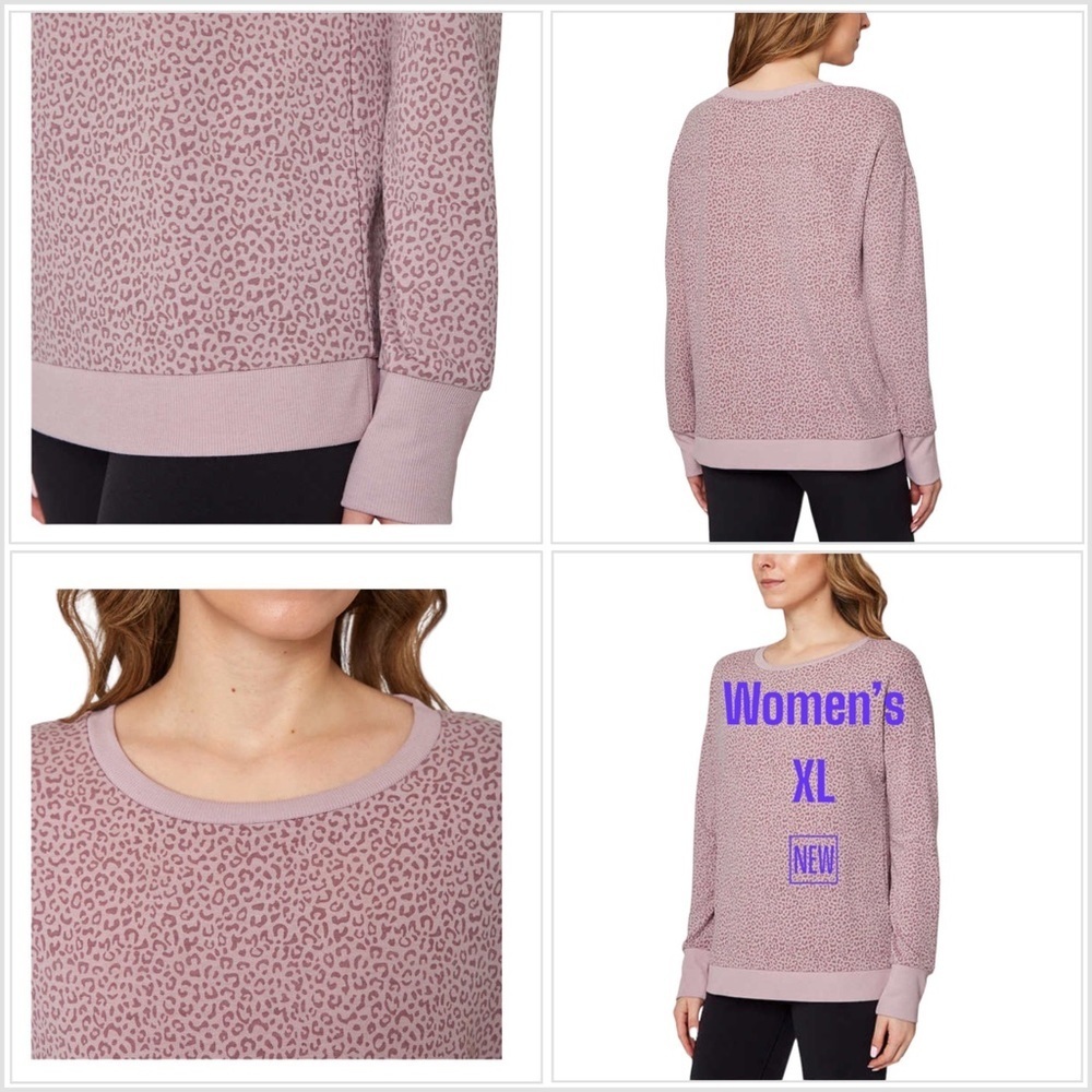 Ladies Mondetta XL Crewneck Pullover Shirt Active Top Mid Weight Long Sleeve NWT